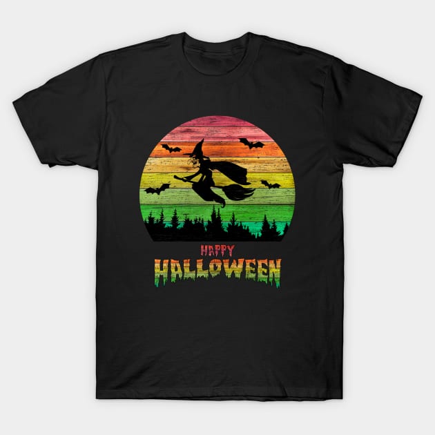 Vintage Halloween Witch T-Shirt by anbartshirts